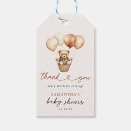 Teddy Bear Gender Neutral Baby shower Bedankt Cadeaulabel