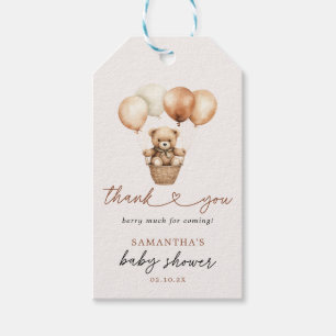 Teddy Bear Gender Neutral Baby shower Bedankt Cadeaulabel