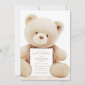 Teddy Bear Gender Neutral Baby shower Kaart (Voorkant)