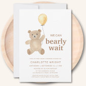 Teddy Bear Gender-Neutral Baby Shower Kaart