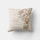 Teddy Bear Gender Neutral Baby shower Nursery Gift Kussen (Achterkant)