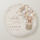Teddy Bear Gender Neutral Baby shower Nursery Gift Rond Kussen (Achterkant)