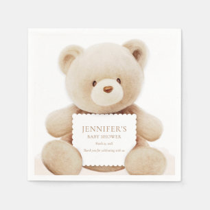 Teddy Bear Gender Neutral Baby shower Paper Servet