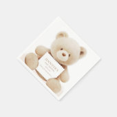Teddy Bear Gender Neutral Baby shower Paper Servet (Hoek)