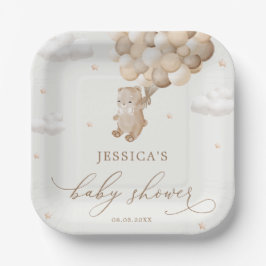 Teddy Bear Gender Neutral Baby shower Papieren Bordje