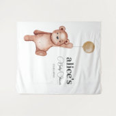 Teddy Bear Gender Neutral Baby shower Wandkleed (Voorkant (horizontaal))