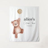 Teddy Bear Gender Neutral Baby shower Wandkleed (Voorkant)