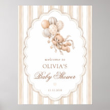 Teddy Bear Gender Neutral Baby Shower Welcome
