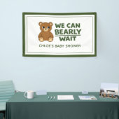 Teddy Bear Gender Neutral Minimalist Baby Shower Spandoek (Beurs)