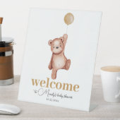 Teddy Bear Gender Neutral Welkom Reclamebord Met Voetstuk (Insitu)