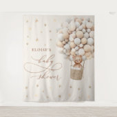Teddy Bear Gender Neutrale Baby shower Backdrop Wandkleed (Voorkant)