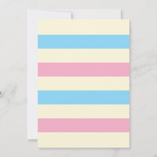 Teddy Bear Gender onthulling Baby shower Uitnodigi Kaart (Achterkant)