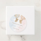 Teddy Bear Gender onthulling Bedankjes Labels (In situ)