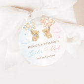 Teddy Bear Gender onthulling Bedankjes Labels