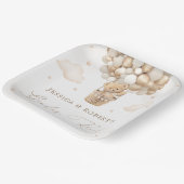 Teddy Bear Gender onthulling Papieren Bordje (Gebogen)