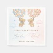 Teddy Bear Gender onthulling Servet (Voorkant)