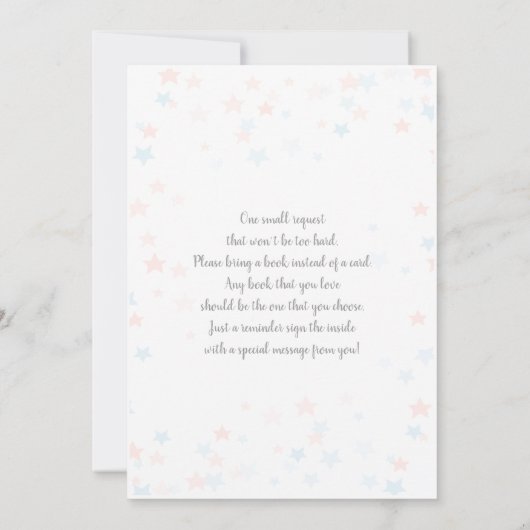 Teddy Bear Gender onthulling Uitnodiging (Achterkant)