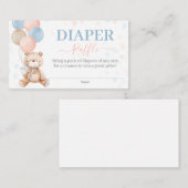 Teddy Bear Gender onthult luidere raffle Enclosure Informatiekaartje (Voorkant / Achterkant)