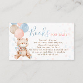 Teddy Bear Gender Reopenbaart me met een boekenkaa Informatiekaartje