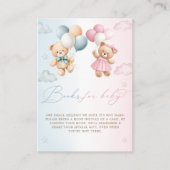 Teddy Bear Gender Reveal Book Request Informatiekaartje (Voorkant)