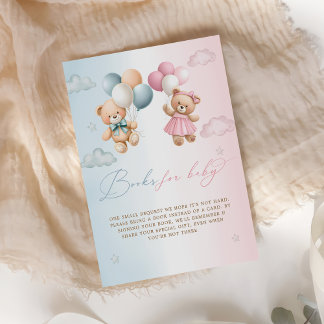 Teddy Bear Gender Reveal Book Request Informatiekaartje