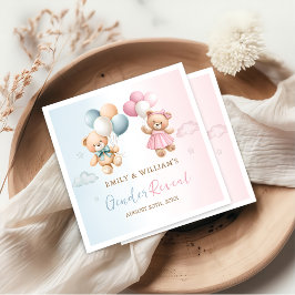 Teddy Bear Gender Reveal  Napkins Servet