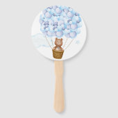 Teddy Bear Gender Reveal Partij Stemmen Spel Handwaaier (Voorkant)