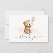 Teddy Bear genderneutraal bedankje Bedankkaart (Voorkant)
