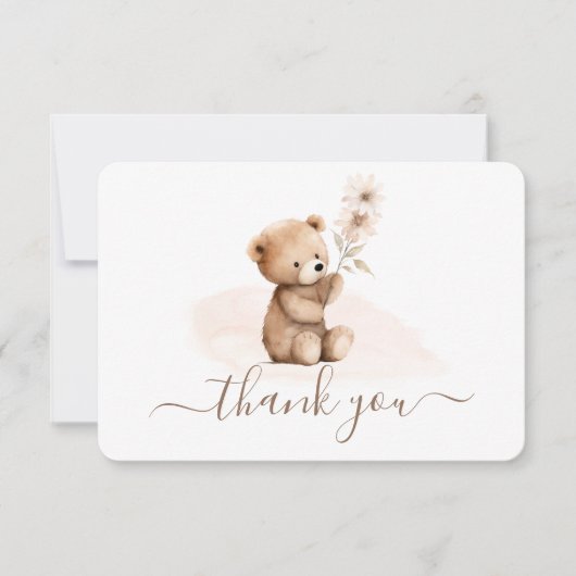 Teddy Bear genderneutraal bedankje Bedankkaart (Voorkant)