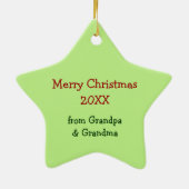 Teddy Bear - Gepersonaliseerde kerstversiering Keramisch Ornament (Achterkant)