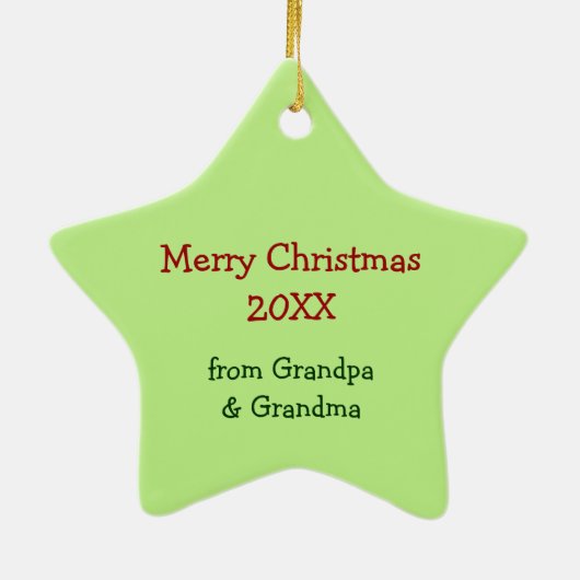 Teddy Bear - Gepersonaliseerde kerstversiering Keramisch Ornament (Achterkant)