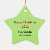 Teddy Bear - Gepersonaliseerde kerstversiering Keramisch Ornament (Achterkant)