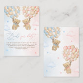 Teddy Bear Geslacht onthullen Boek Aanvraag Informatiekaartje (Voorkant / Achterkant)