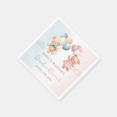 Teddy Bear Geslacht Reveal Servetten (Hoek)