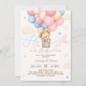 Teddy Bear geslachtsonthulling Kaart (Voorkant)