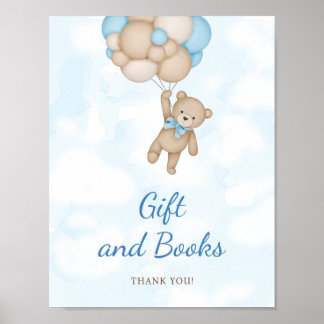 Teddy Bear Gift and Books Poster