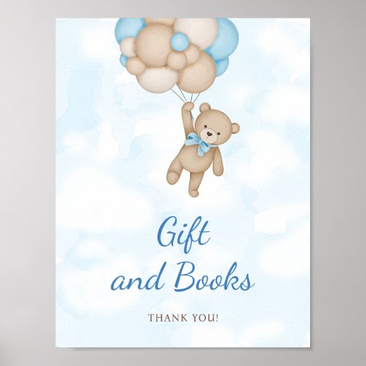 Teddy Bear Gift and Books Poster (Voorkant)