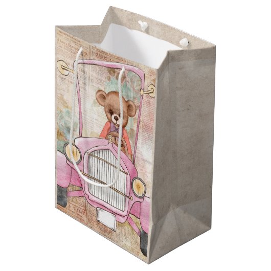 Teddy Bear Gift Bag Medium Cadeauzakje (Voorkant Gekanteld)