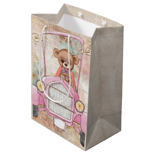 Teddy Bear Gift Bag Medium Cadeauzakje (Achterkant Gekanteld)