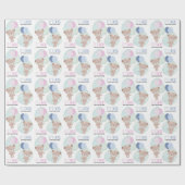 Teddy Bear Girl and Boy Twins Cadeaupapier (Vlak)