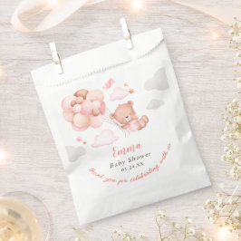 Teddy Bear Girl Baby shower Bedankzakje