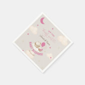 Teddy Bear Girl Baby shower Blush Pink Servet (Hoek)