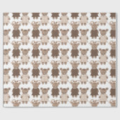 Teddy Bear Girl Baby shower Cadeaupapier (Vlak)