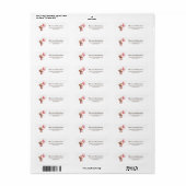Teddy Bear Girl Baby shower Return Address Label (Full Sheet)