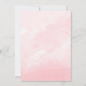 Teddy Bear Girl Baby shower, Roze Baby shower Kaart (Achterkant)