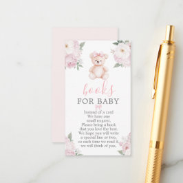 Teddy Bear Girl Books for Baby Card Informatiekaartje