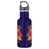 Teddy Bear Girl Cute Kinder Water Flacon met naam Waterfles (Achterkant)