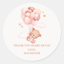 Teddy Bear Girl Pink Barly Wake Baby shower