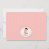 Teddy Bear Girls Baby Shower Uitnodigingen 2 (Achterkant)