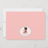 Teddy Bear Girls Baby Shower Uitnodigingen 5 (Achterkant)